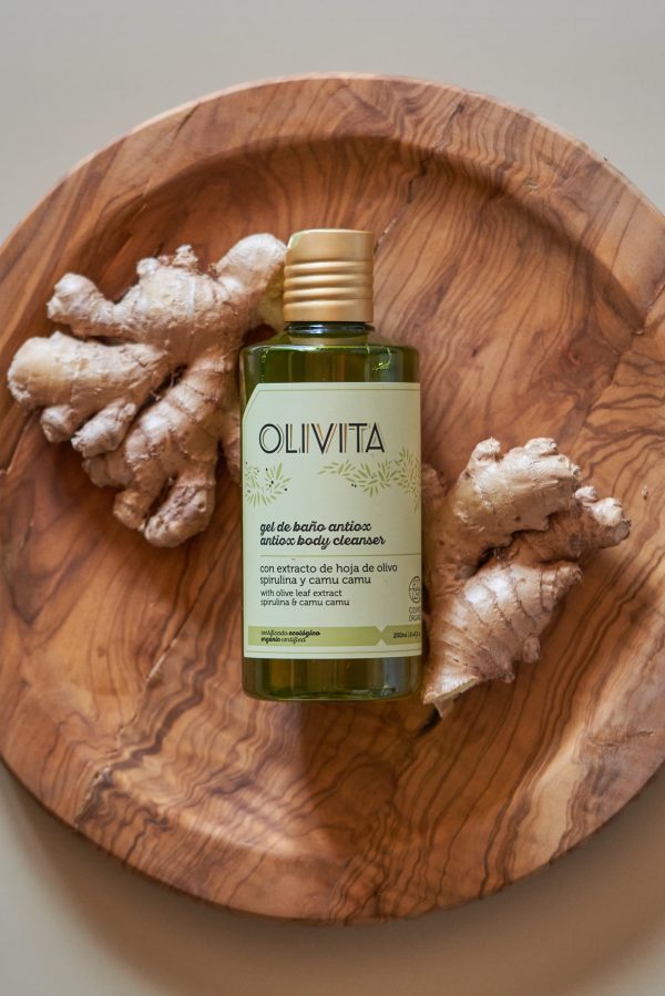 Antioxidační Sprchový Gel s Extraktem z Olivových Listů, Spirulinou a Camu Camu OLIVITA