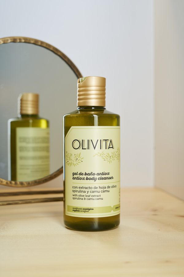 Antioxidační Sprchový Gel s Extraktem z Olivových Listů, Spirulinou a Camu Camu OLIVITA