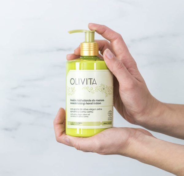 Hydratační Mléko Na Ruce s Extra Panenským Olivovým Olejem, Spirulinou a Camu Camu OLIVITA