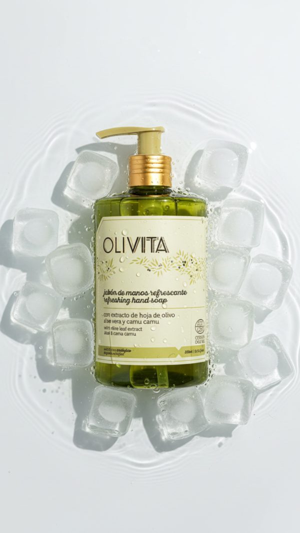 Osvěžujicí Tekuté Mýdlo Na Ruce s Extraktem z Olivových Listů, Aloe Vera a Camu Camu OLIVITA