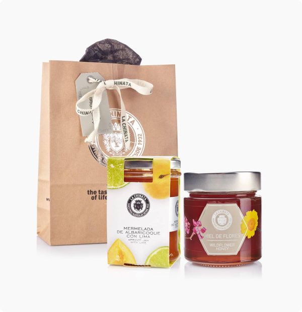 bolsa-miel-mil-flores-y-mermelada-de-albaricoque.jpg Dárkové Balení Med Z Tisíce Květů A Marmeláda Meruňka-limetka