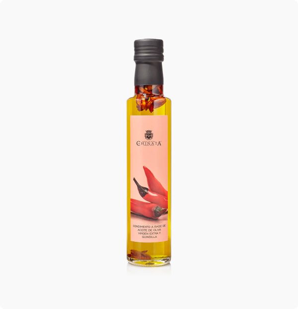 condimento-a-base-de_aceite-de-oliva-virgen-extra-y-guindilla-la-chinata.jpg Olej Ochucený Pálivou Papričkou