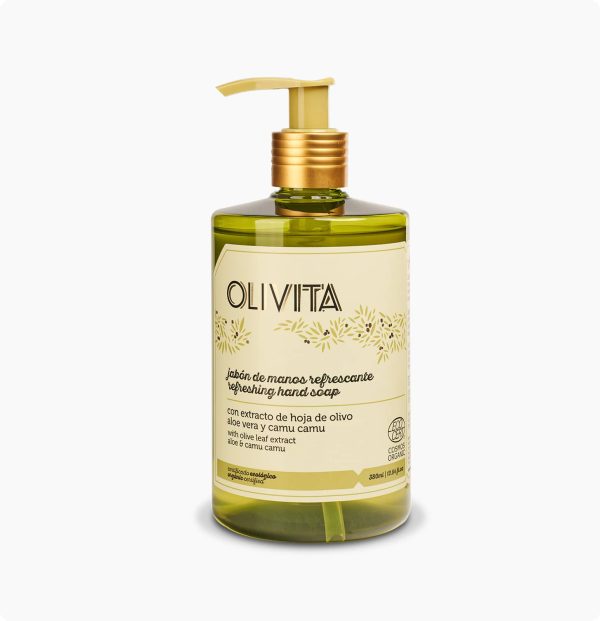 Osvěžujicí Tekuté Mýdlo Na Ruce s Extraktem z Olivových Listů, Aloe Vera a Camu Camu OLIVITA