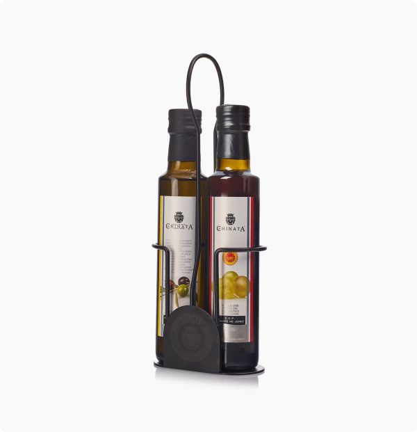 pack-metal-aceite-y-vinagre-la-chinata.jpg Kovový Stojan S Extra Panenský Olivový Olej A Octem