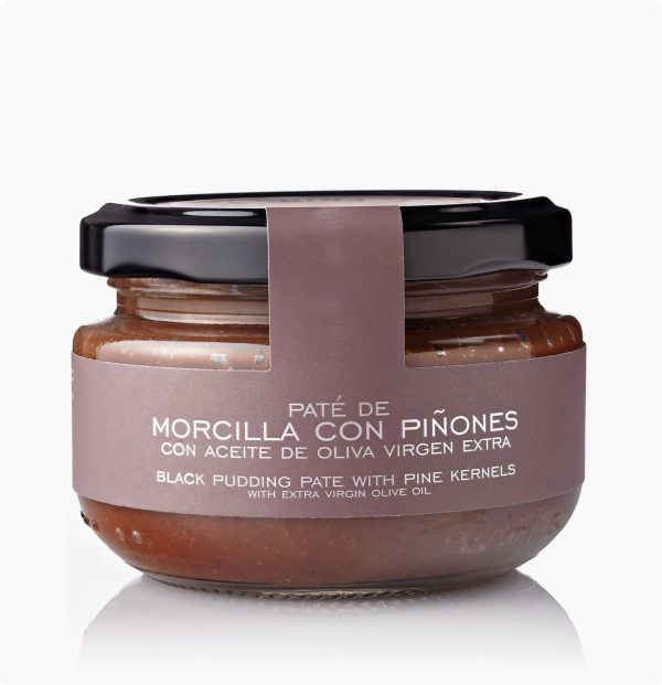 pate-de-morcilla-con-pinones-con-aceite-de-oliva-virgen-extra-la-chinata.jpg Paštika Z Jelita A Piniových Oříšků S Extra Panenským Olivovým Olejem