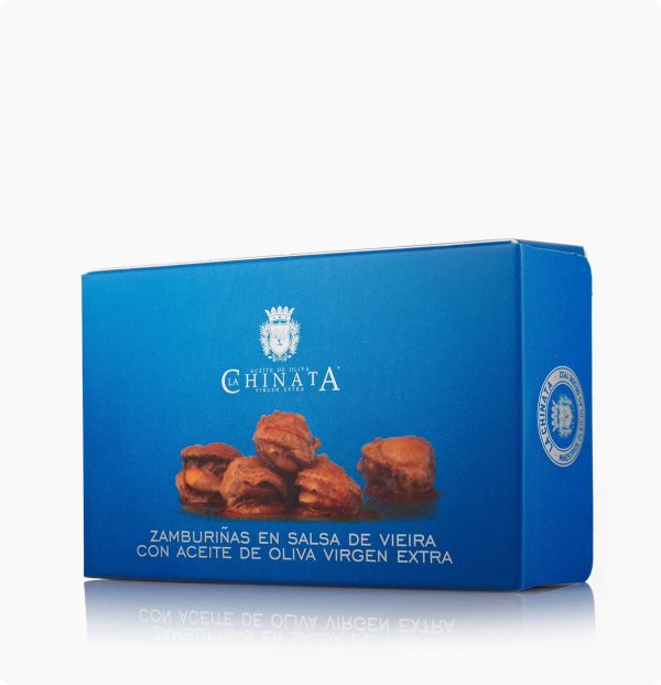 zamburinas-en-salsa-de-vieira-con-aceite-de-oliva-virgen-extra-la-chinata.jpg Hřebenatky Ve Vlastní Šťávě S Extra Panenským Olivovým Olejem "Zamburiñas"