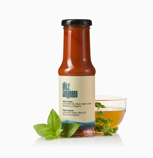 Salsa Brava s Extra Panenským Olivovým Olejem, Bazalkou a Oreganem